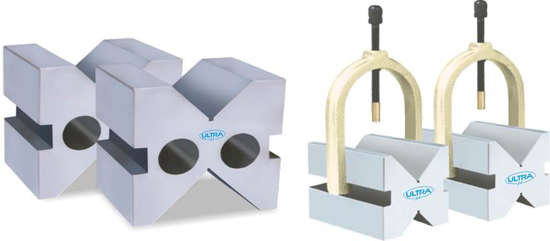 Ground V Blocks With Clamp, Magnetic Blocks and V Blocks